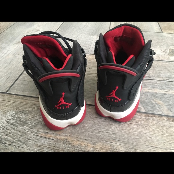 Nike Youth Jordans 6 Rings Size 5 black/red/white - Picture 9 of 11
